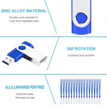 20 Pcs 4GB Bulk Flash Drives Perfect for School and Office