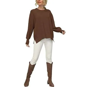 Stylish LOGENE Women's Oversized Batwing Knit Sweater