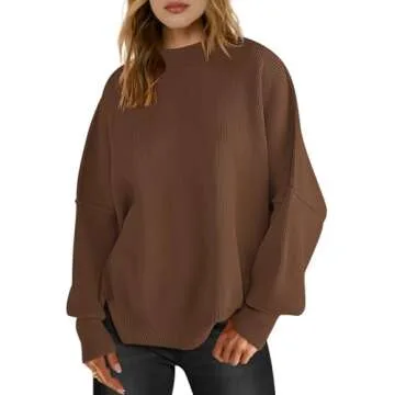 Stylish LOGENE Women's Oversized Batwing Knit Sweater