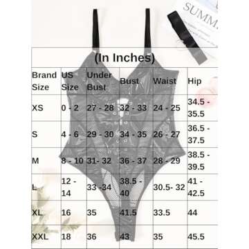 Kaei&Shi Sexy Rave Bodysuit for Women - Black