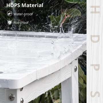 LUE BONA Waterproof Shower Bench for Indoor and Outdoor Use