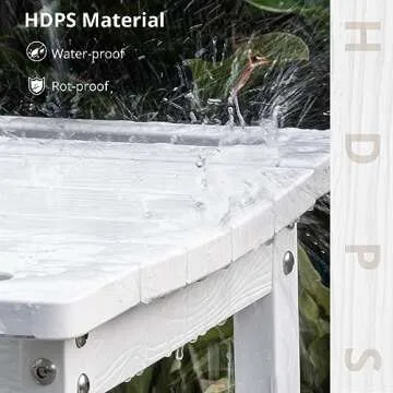 LUE BONA Waterproof Shower Bench for Indoor and Outdoor Use