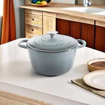 Crock Pot Artisan Enameled Cast Iron Dutch Oven 5 Quart