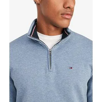 Tommy Hilfiger Men's Fleece Quarter Zip Pullover - Stylish Comfort
