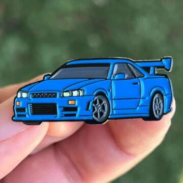 1999 Skyline R34 GTR Enamel Pin - JDM Edition GT-R Lapel Pin - For Hats, Bags, Backpacks, Shirts & More