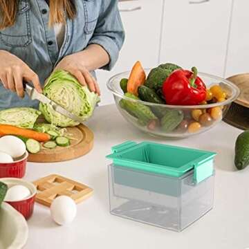 Large Tofu Press, Yarkor Tofu Presser for 12-16 oz Bricks Firm Tofu or Extra Firm Tofu, Built-in Drip Tray, Simple and Effective Design, Dishwasher Safe, Fit for 16oz Tofu, Tofu Recipe Included