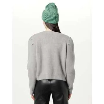 The Drop Women's Bliss Two-Tone Ribbed Beanie, Green, One Size