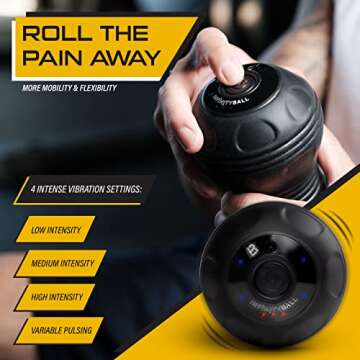 Nextrino Peanut Massage Ball, 4-Speed Vibrating Foam Roller Massager, Deep Tissue Muscle Pain Relief...