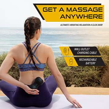 Nextrino Peanut Massage Ball, 4-Speed Vibrating Foam Roller Massager, Deep Tissue Muscle Pain Relief for Lower Back Shoulder Calf Arm, Myofascial Release Therapy for Anywhere Workout Recovery