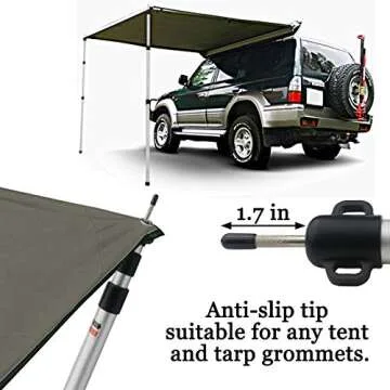 Sunnyglade Adjustable Tarp Poles for Camping & Hiking