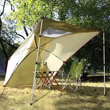 Sunnyglade Adjustable Tarp Poles for Camping & Hiking