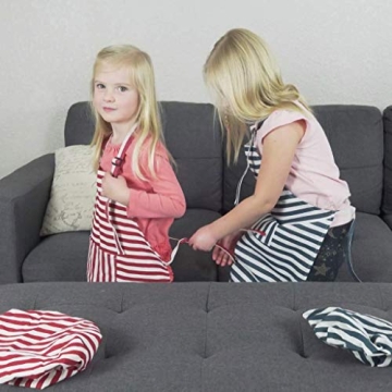 Dapper&Doll Kids Red Stripe Apron & Chef Hat Set