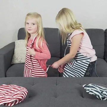 Dapper&Doll Kids Red Stripe Apron & Chef Hat Set