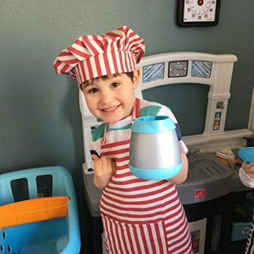 Dapper&Doll Kids Red Stripe Apron & Chef Hat Set