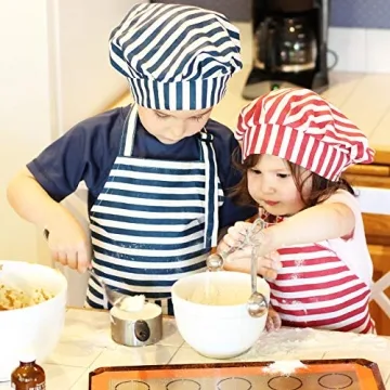 Dapper&Doll Kids Red Stripe Apron & Chef Hat Set