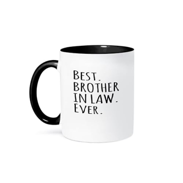 3dRose Best Brother in Law Ever Mug - Quality Ceramic Coffee Cup, Black