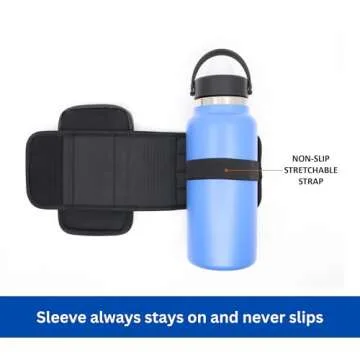 Gym Mate Magnetic Water Bottle Sleeve with see-through phone access. Attaches Magnetically to Metal Surface so Your Bottle is Always Within Reach. Use your phone without taking it out of the pouch.