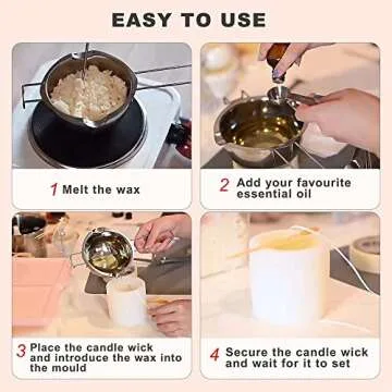 Verceco Silicone Candle Molds for DIY Crafts Pack of 3