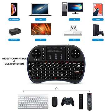 Rii i8 Mini Wireless Keyboard with Touchpad - Portable Control