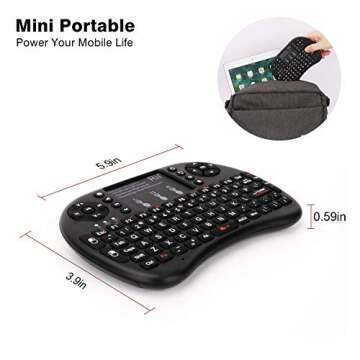 Rii i8 Mini Wireless Keyboard with Touchpad - Portable Control