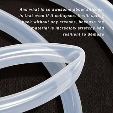 Quickun Silicone Tubing, 1/2" ID x 5/8" OD Food Grade Tubing High Temp Pure Flexible Silicone Hose Line Tube for Home Brewing, Wine Making, Beer Line, Kegerator, Aquaponics (9.84 Ft)