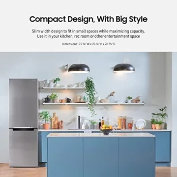 SAMSUNG 11.3 Cu Ft Bottom Freezer Refrigerator for Small Spaces