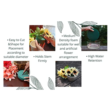 FLOFARE Round Floral Foam Blocks for Floral Arrangements