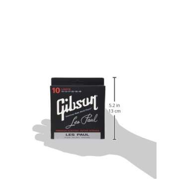 Gibson Les Paul Premium Electric Guitar Strings, Light Gauge 10-46
