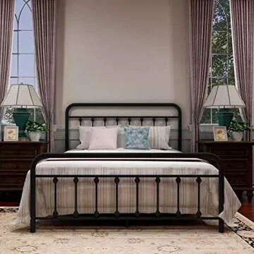 AUFANK Metal Bed Frame Full Size Stylish Durable Design