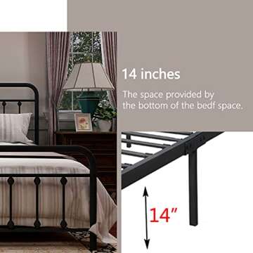 AUFANK Metal Bed Frame Full Size Stylish Durable Design