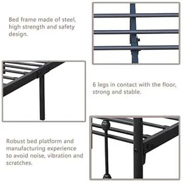 AUFANK Metal Bed Frame Full Size Stylish Durable Design
