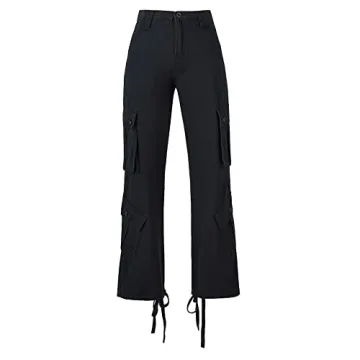 Women's High Waisted Cargo Jeans Y2K Streetwear Loose Fit