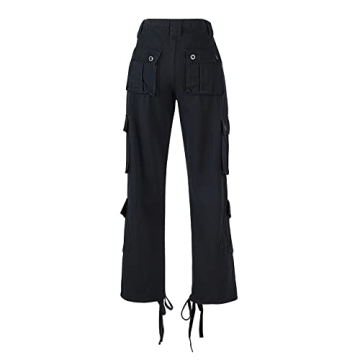 Women's High Waisted Cargo Jeans Y2K Streetwear Loose Fit