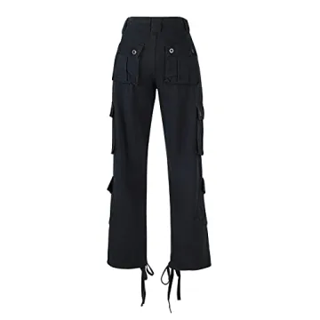 Women's High Waisted Cargo Jeans Y2K Streetwear Loose Fit