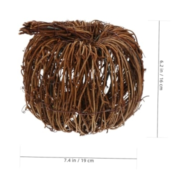 Wicker Rattan Pumpkin Ornaments Halloween Fall Thanksgiving Decor