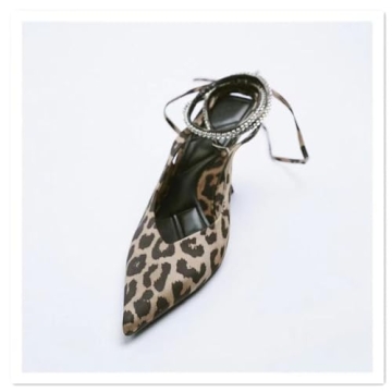 Women's Leopard Print High Heels Pumps Fashion Sandals