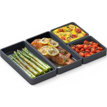 Prepd Cheat Sheets Silicone Baking Trays for Meal Prep