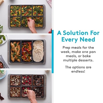 Prepd Cheat Sheets Silicone Baking Trays for Meal Prep