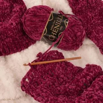 JubileeYarn Chenille Yarn - Worsted Weight - 100g/Skein - Shades of Yellow - Velvet Assorted Colors Pack - Crochet and Knitting Yarn - 4 Skeins