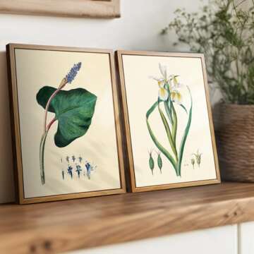 crmotu Iris Botanical Wall Art - Vibrant Flower Decor