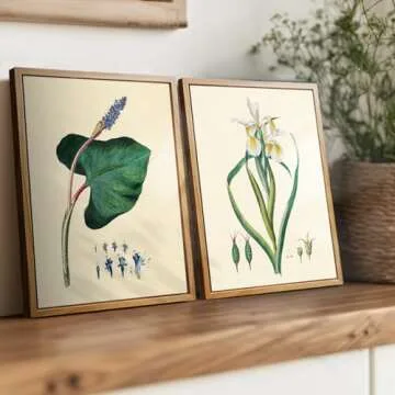 crmotu Iris Botanical Wall Art - Vibrant Flower Decor