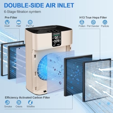 Air Purifier for Large Rooms with H13 HEPA Filter