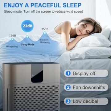 Air Purifier for Large Rooms with H13 HEPA Filter