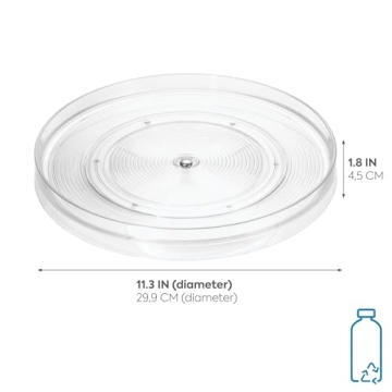 iDesign Lazy Susan Spinner - Eco-Friendly Turntable Organizer