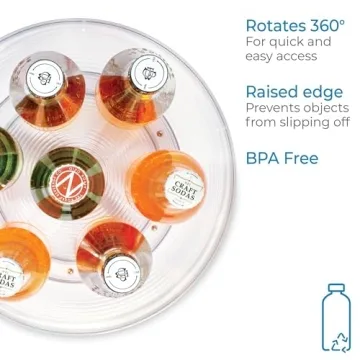 iDesign Lazy Susan Spinner - Eco-Friendly Turntable Organizer