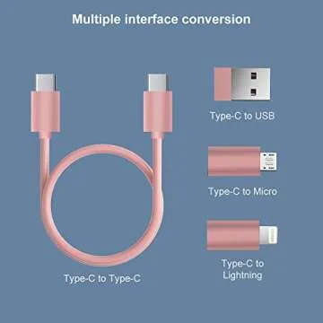 YANZIE USB C Adapter Kit with Micro USB to USB C Female, Short USB C Cable, Lightning to USB C Adapter, Fast Charging Cord Storage Box Contains SIM Card Holder