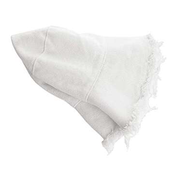 Womens Bucket-Hat Distressed Sun-Protection Washed-Cotton - Summer Wide Brim Beach Cap(7 1/8 Size) (White 01)