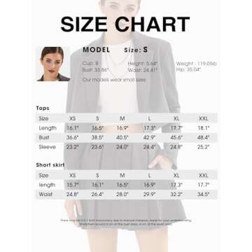EXLURA Women's Long Sleeve Blazer Suit Sets with Pleated Mini Skirt Fall 2 Piece Outfits Trendy Y2K Fashion Clothes Dark Grey