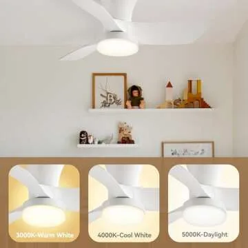 Modern SUNMORY Ceiling Fan with Remote - Stylish & Quiet