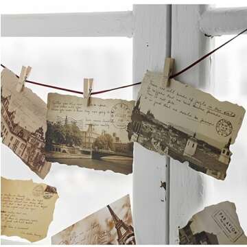 VKSG Retro Theme Postcard Set 30 Cards DIY Postcards Gift Message Card Paper Bookmark for Worth Collecting, Ads Vintage Postcards